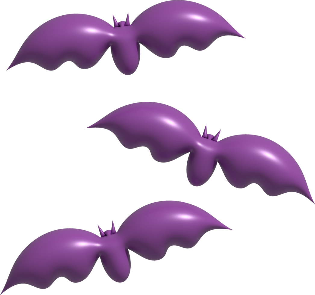 3d illustration flying bat for halloween festival png