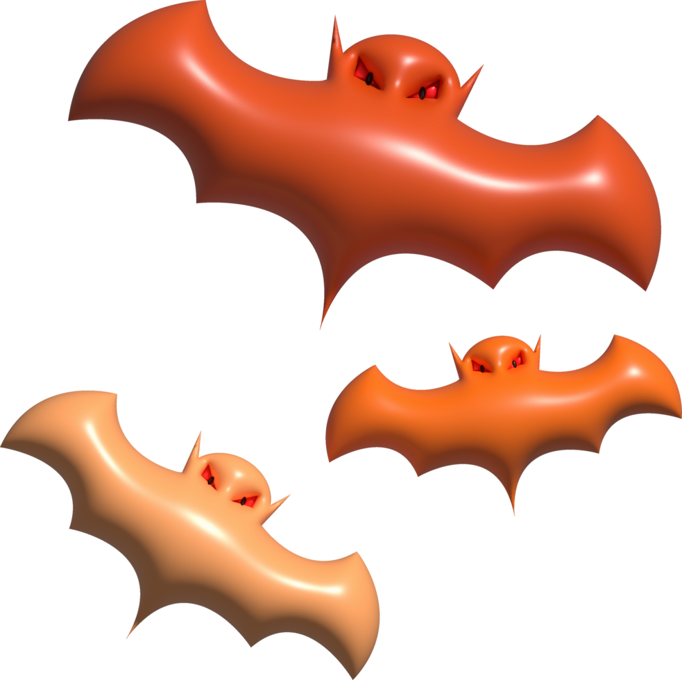 3d illustration flying bat for halloween festival png