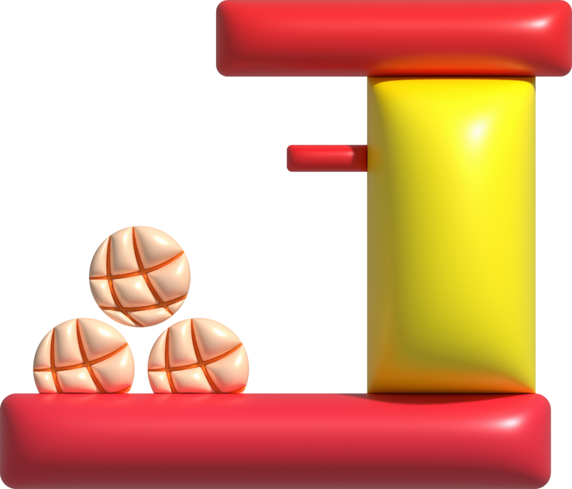 3d ball game box icon Game cabinet for childhood fun png