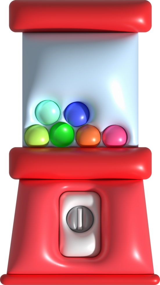 3d game machine ball coin icon Game machine to win items in the ball. png