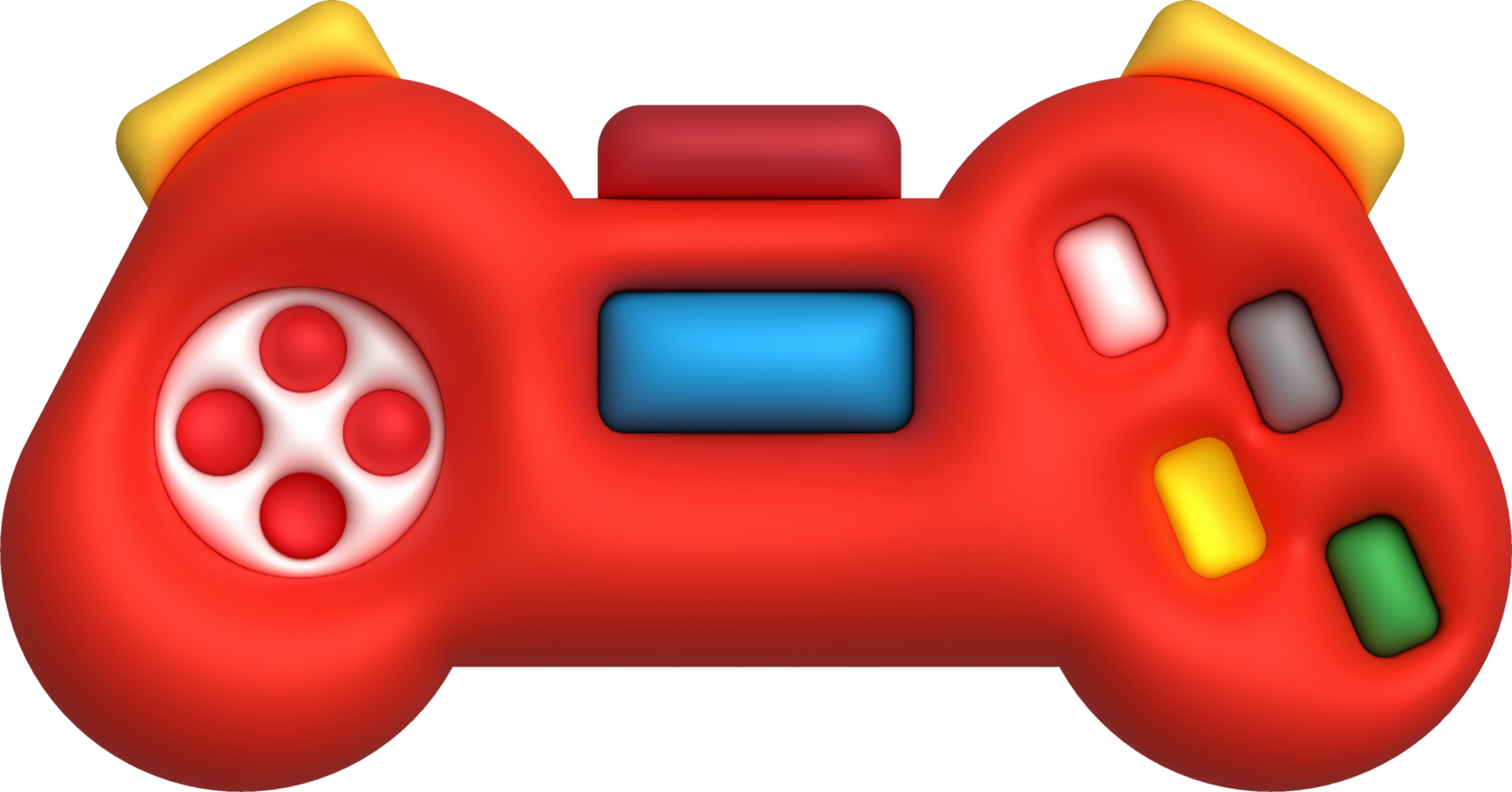 3d icon joystick gamepad game console or game controller Computer game. minimalist cartoon style png