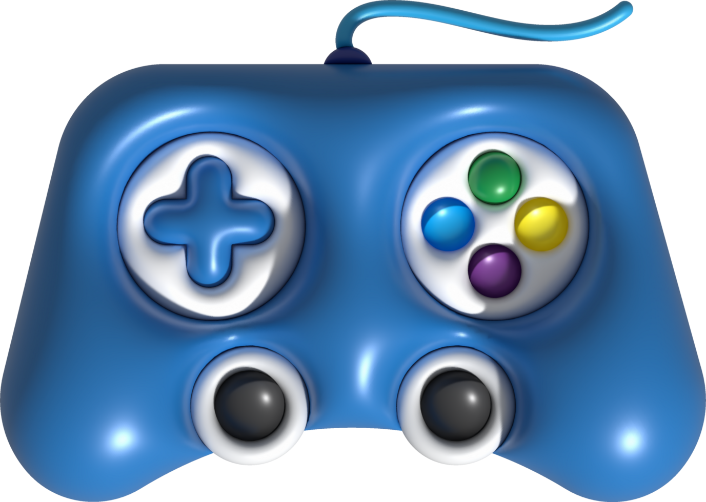 3d icono palanca de mando gamepad juego consola o juego controlador computadora juego. minimalista dibujos animados estilo png