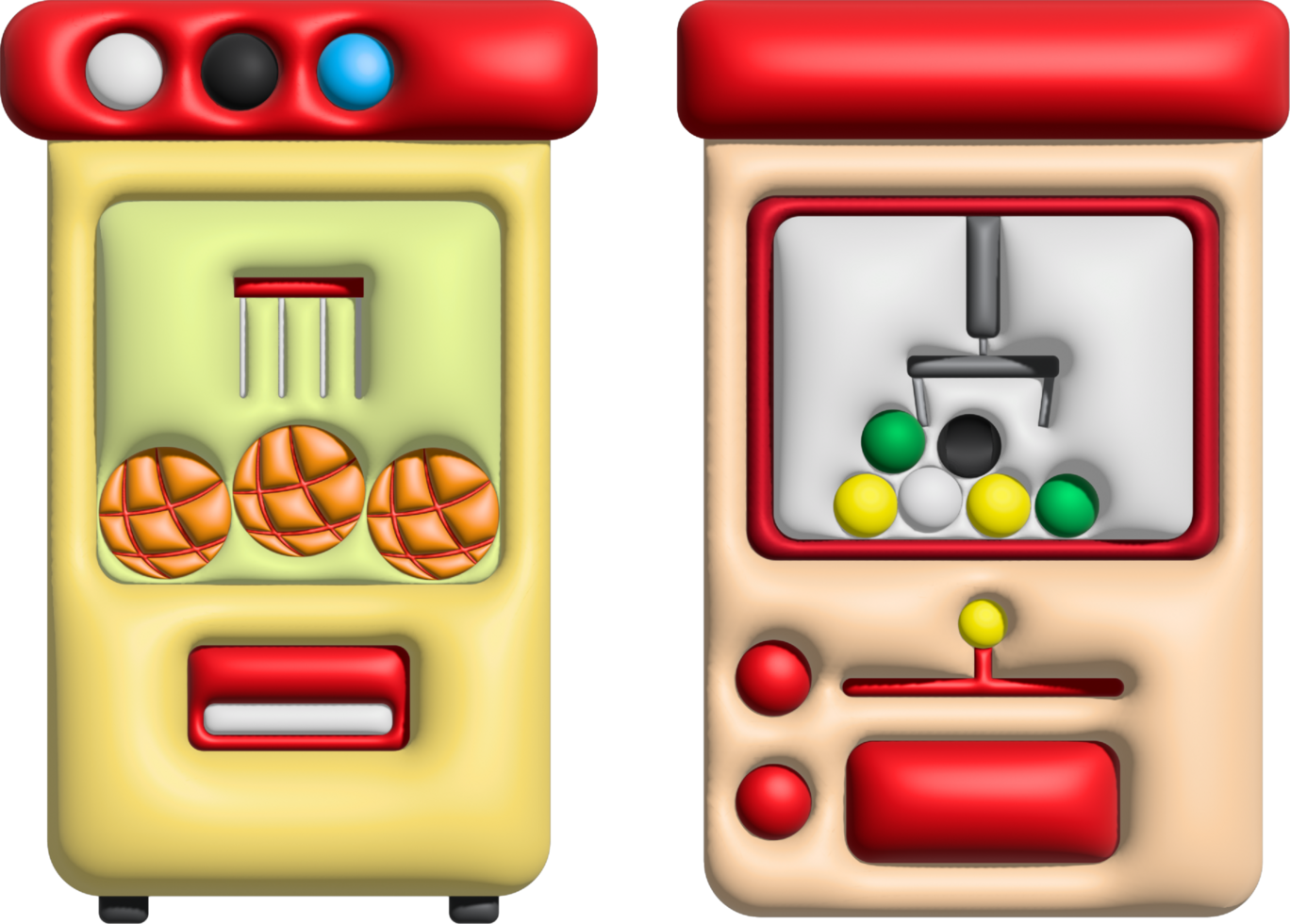 3d ball game box icon and pick up the ball Game cabinet for childhood fun png