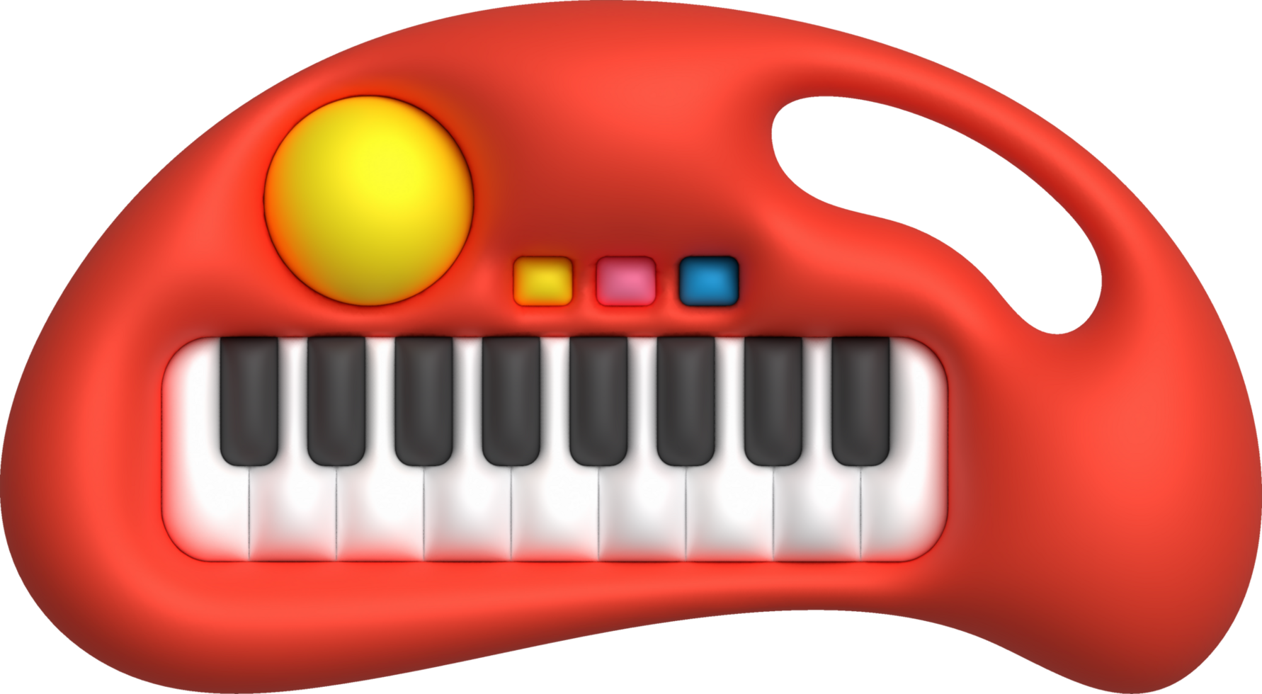 3d icon electrical toy piano keyboard. Kids musical electronic. Funny children's toy png