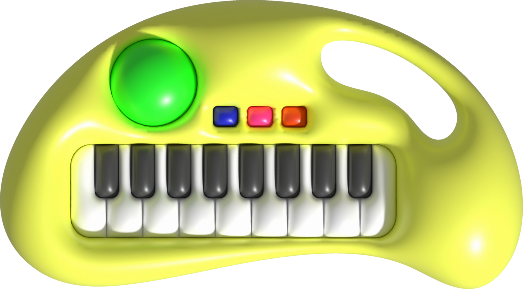 3d icon electrical toy piano keyboard. Kids musical electronic. Funny children's toy png