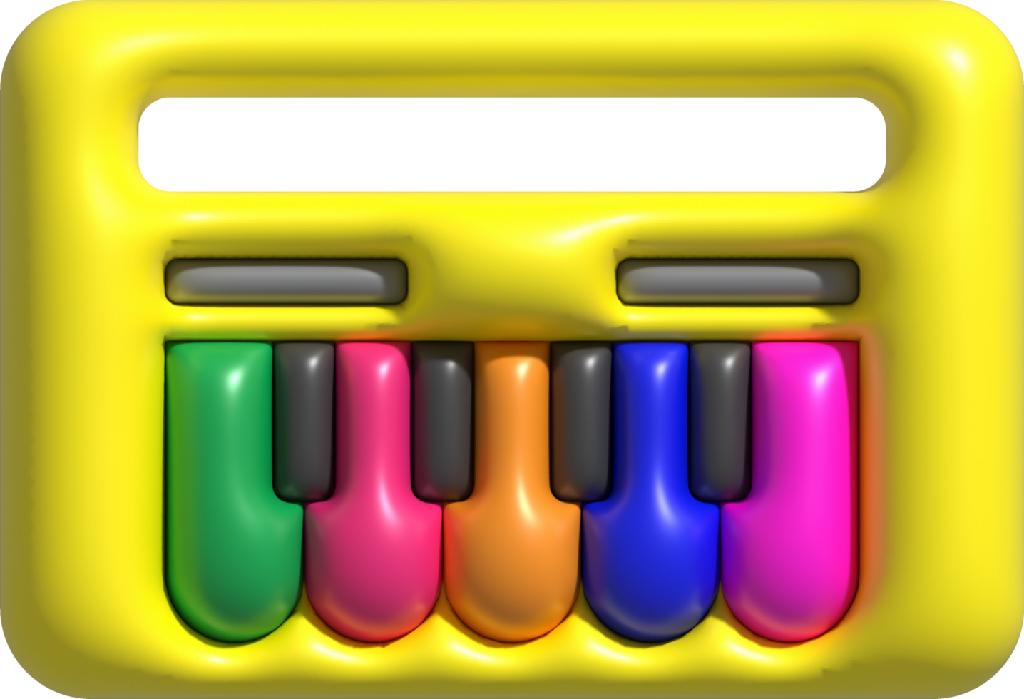 3d icon electrical toy piano keyboard. Kids musical electronic. Funny children's toy png