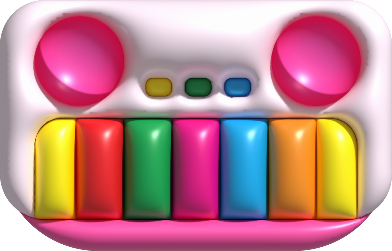 3d icon electrical toy piano keyboard. Kids musical electronic. Funny children's toy png