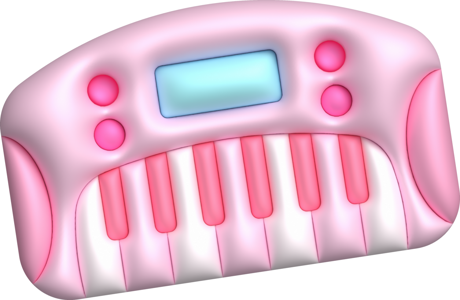 3d icon electrical toy piano keyboard. Kids musical electronic. Funny children's toy png