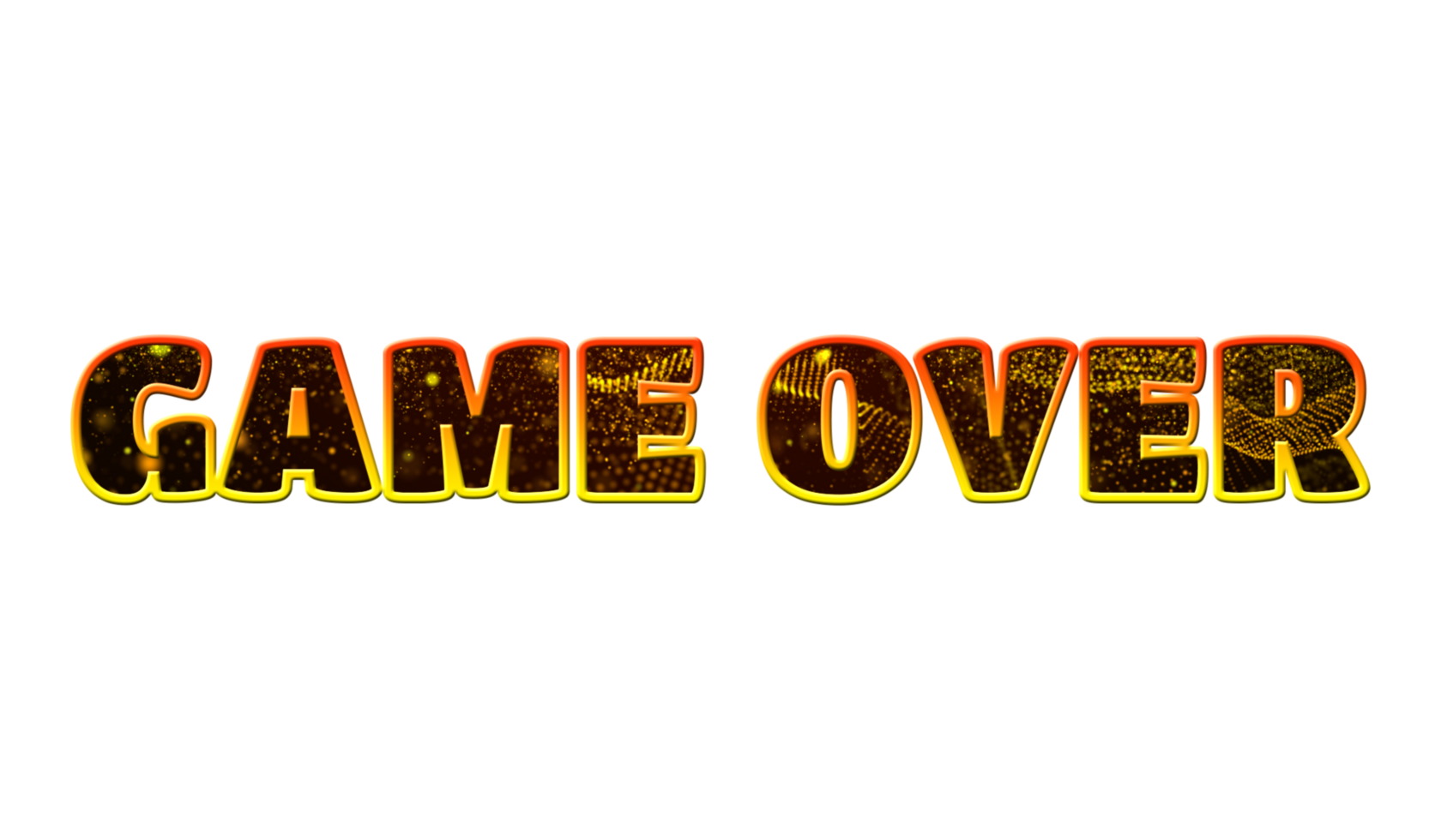 Text GAME OVER 3d digital technology png