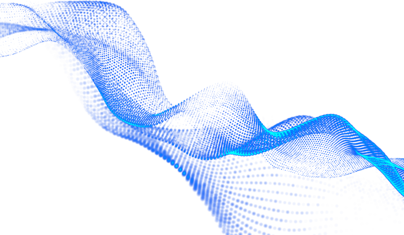 3D abstract digital technology blue light particles wave png