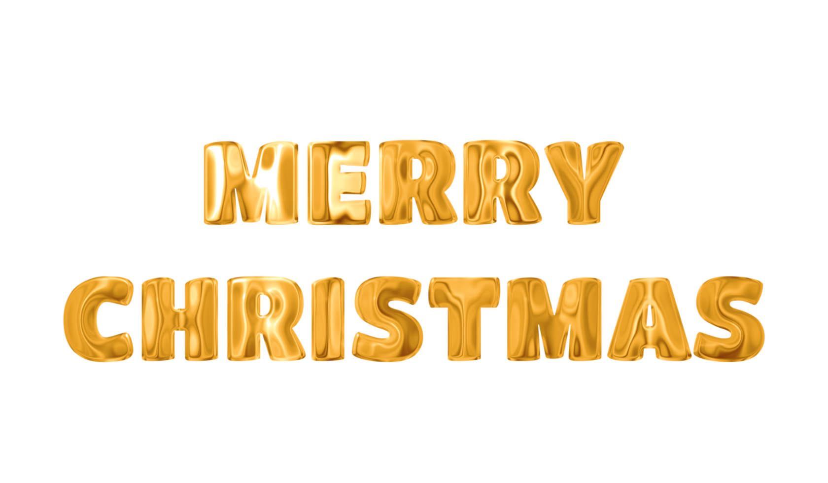 Text MERRY CHRISTMAS golden 3d digital technology png