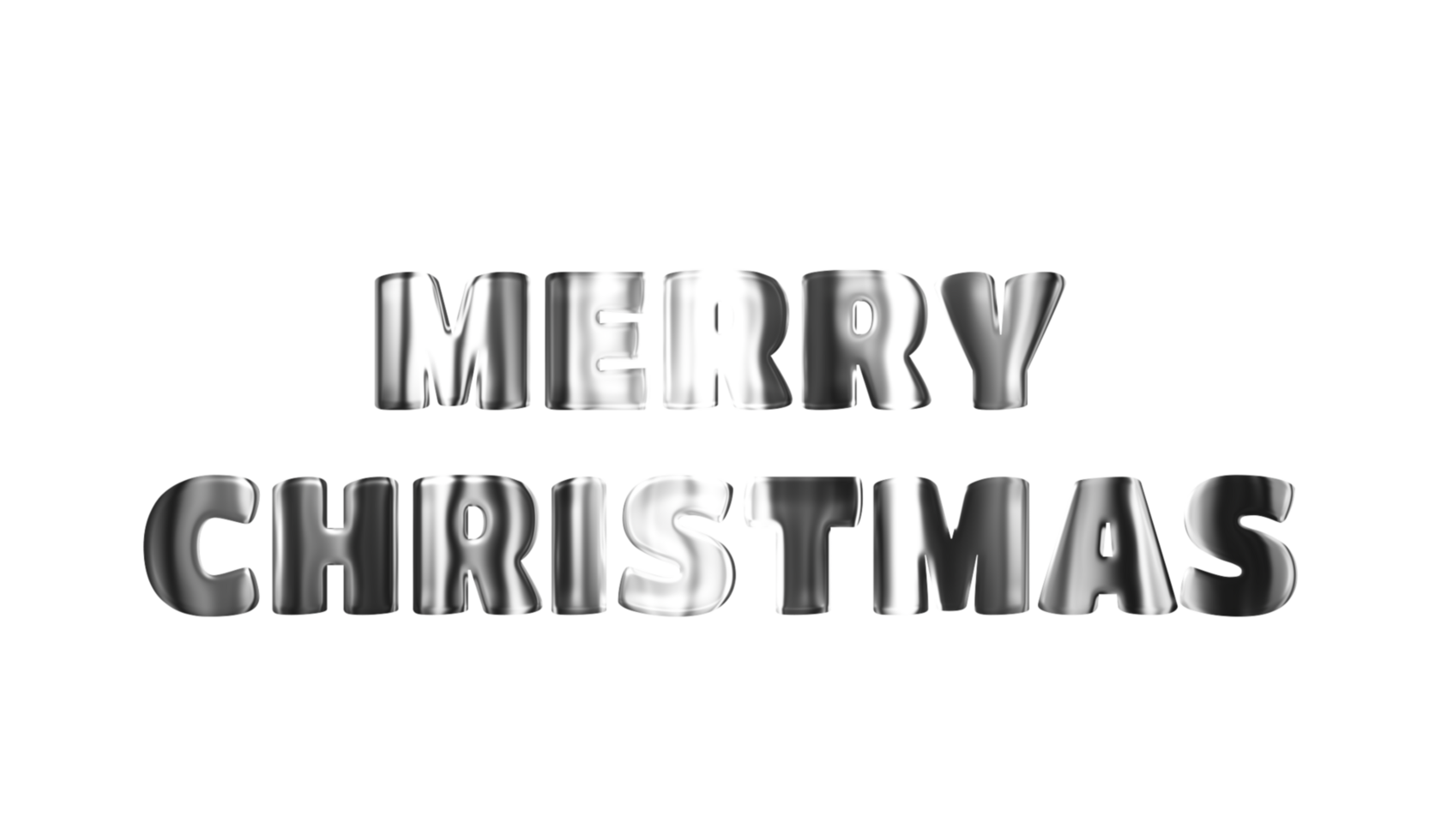 Text MERRY CHRISTMAS silver 3d digital technology png