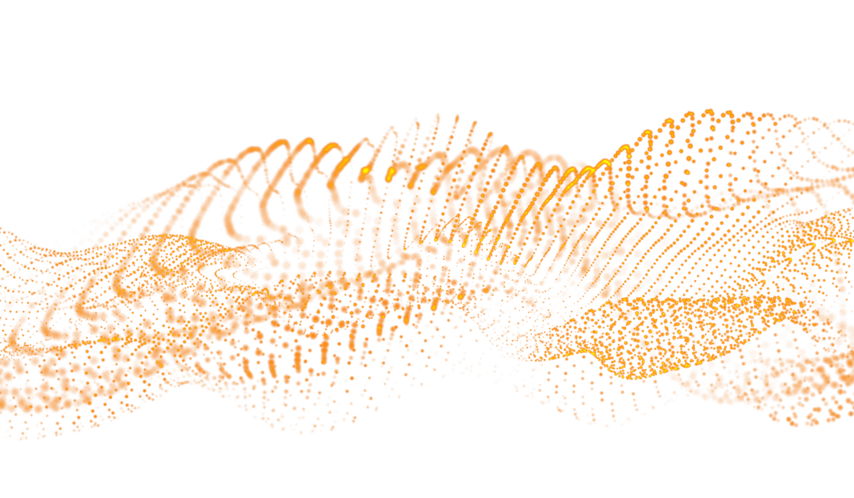 3D abstract digital technology orange light particles wave 26914640 PNG