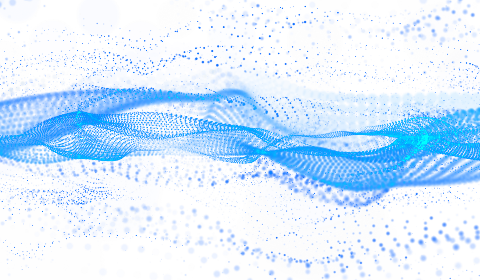 3d astratto digitale tecnologia blu leggero particelle onda png