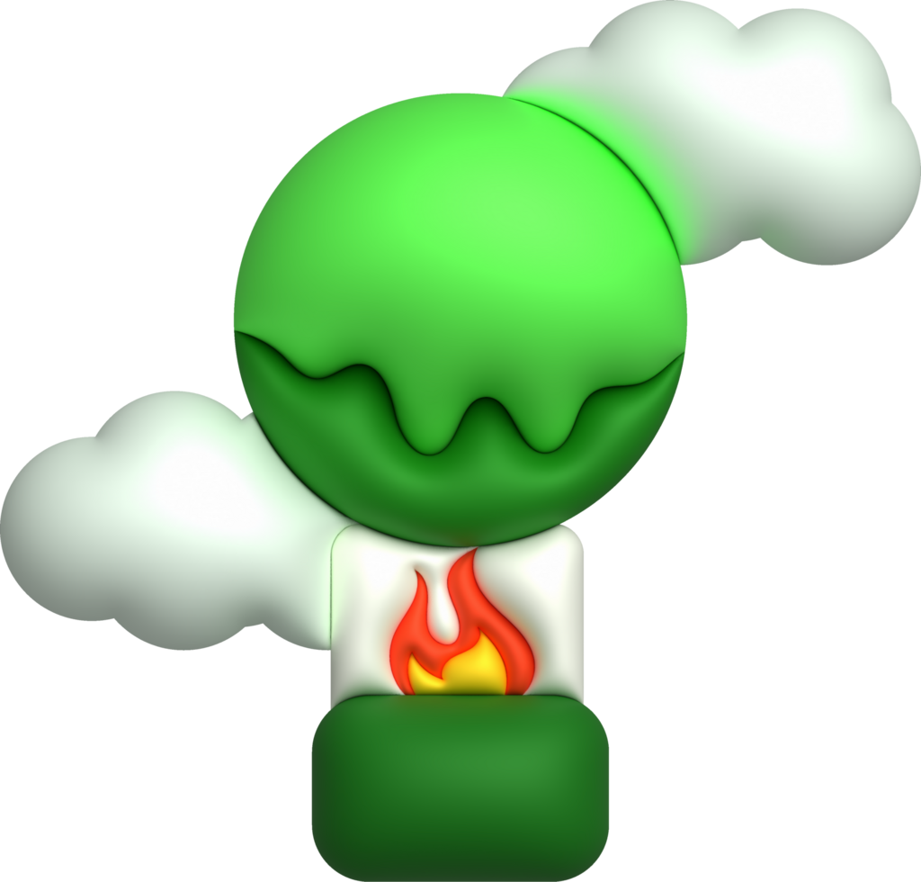 3d icon. Travel with hot air balloon flying gas and clouds. Minimal style icon. png