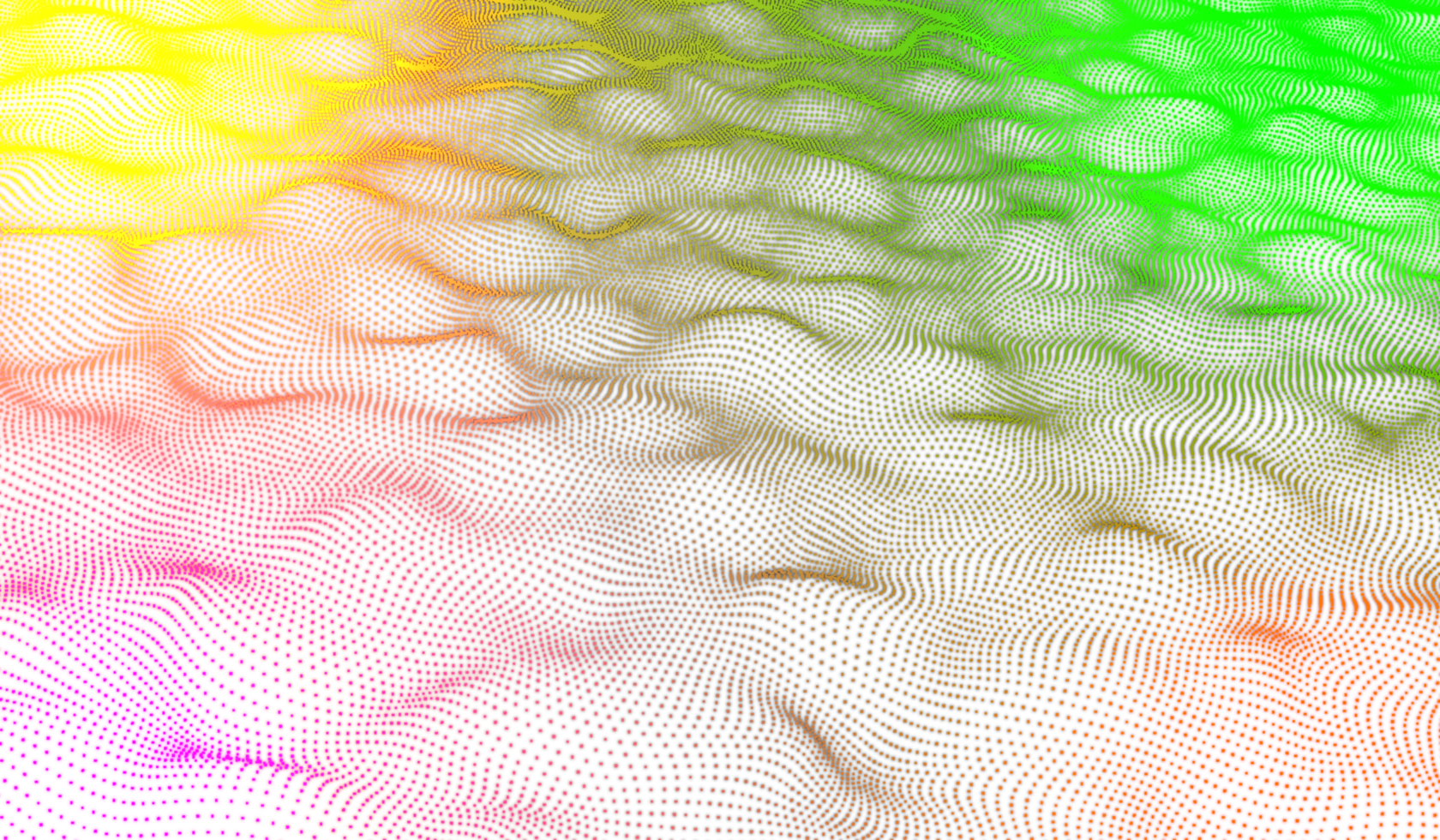 3D abstract digital technology multicolor light particles wave png