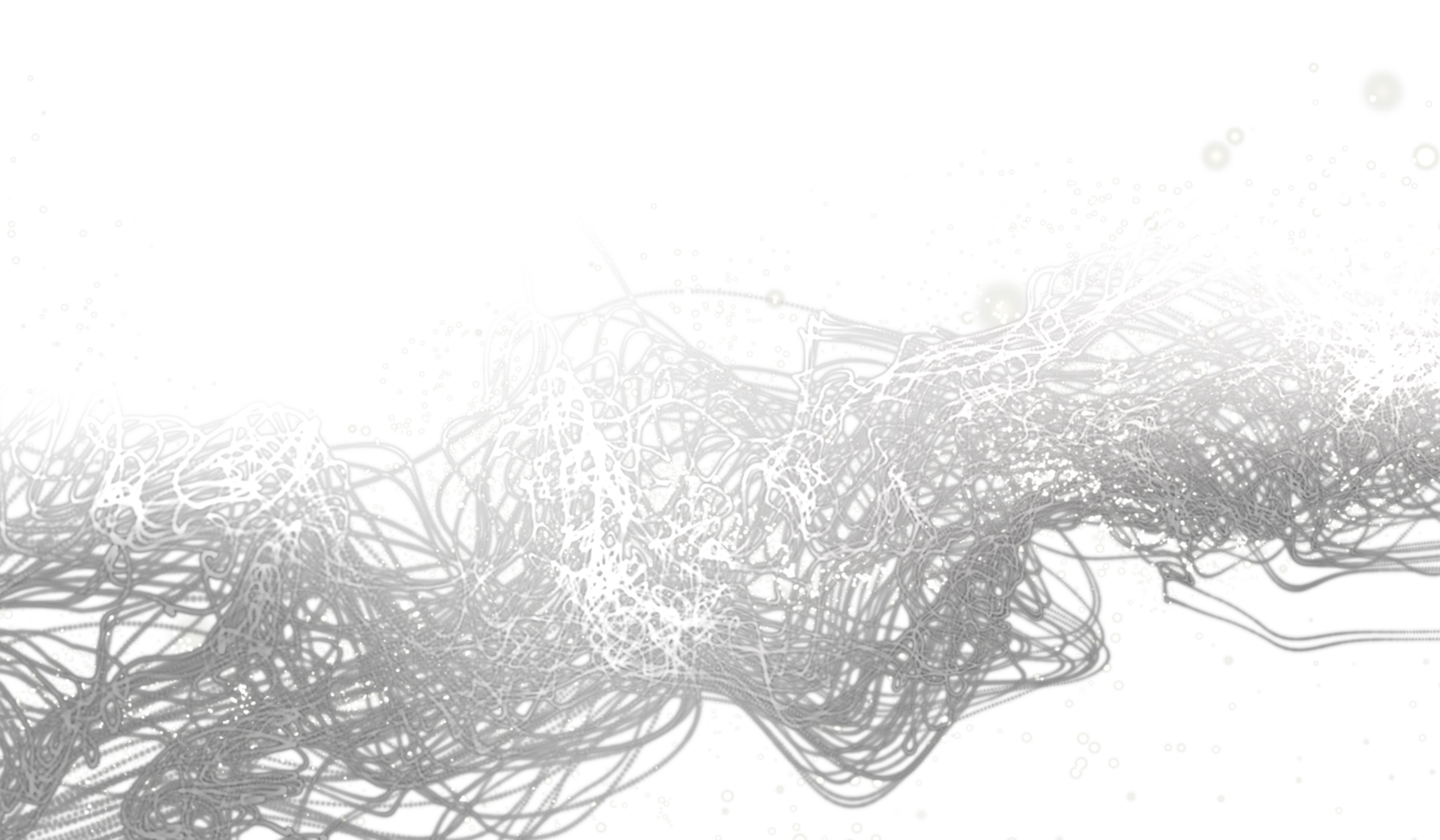 3D abstract digital technology animated white light particles wave png