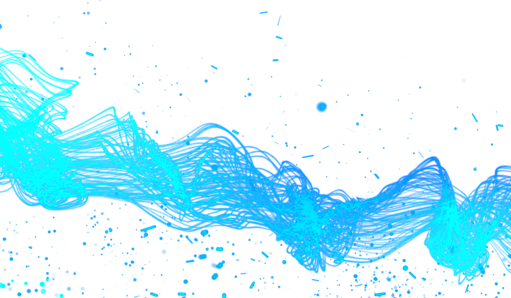3d resumen digital tecnología azul ligero partículas ola png