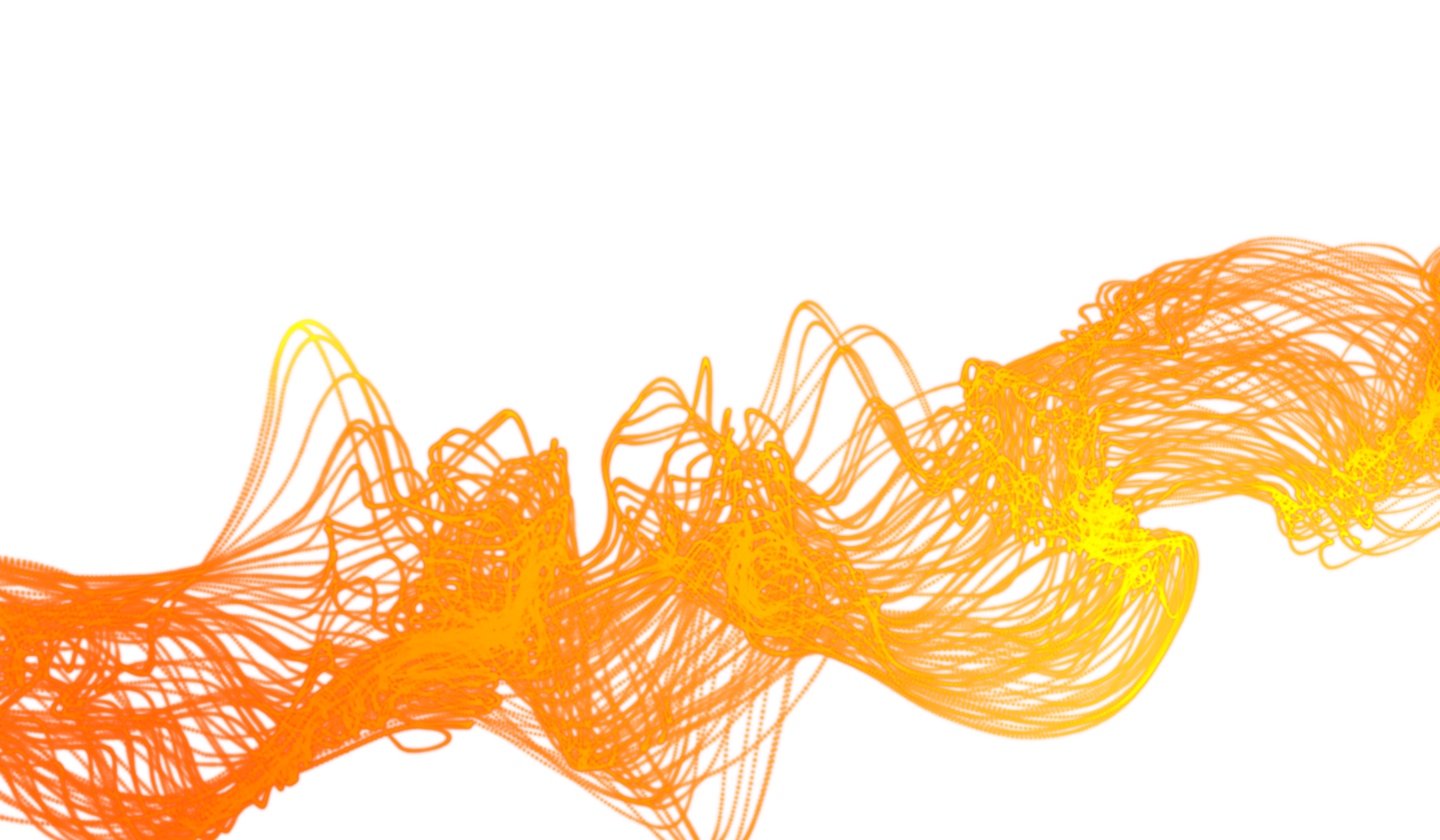 3D abstract digital technology yellow-orange light particles wave