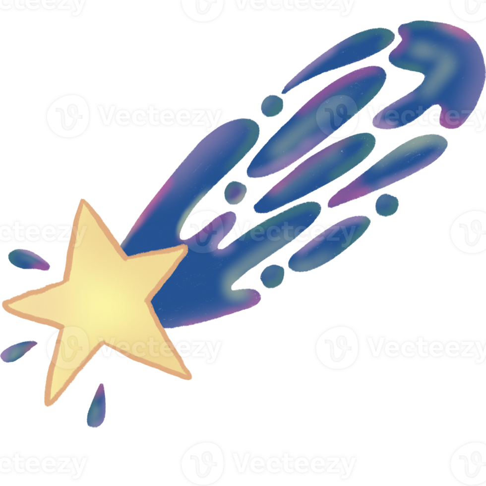 mooi het schieten ster meteoor kleurrijk heelal in universum png