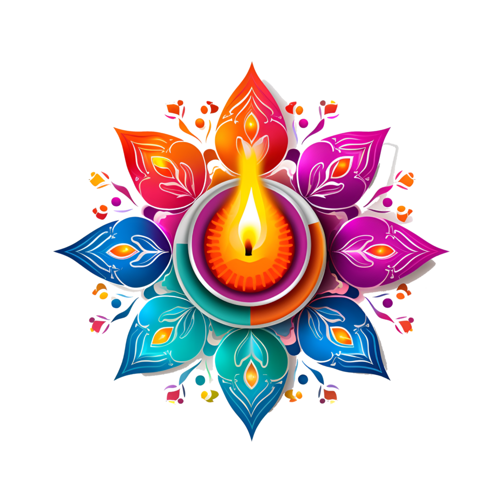 vector Diwali light candle stock png