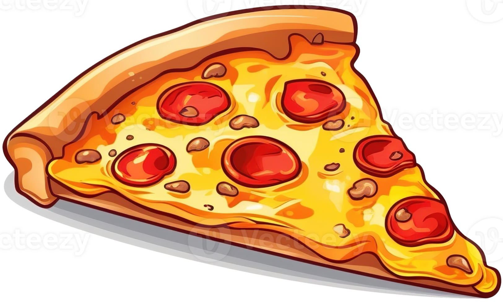 slice of pizza isolated on a white background. png