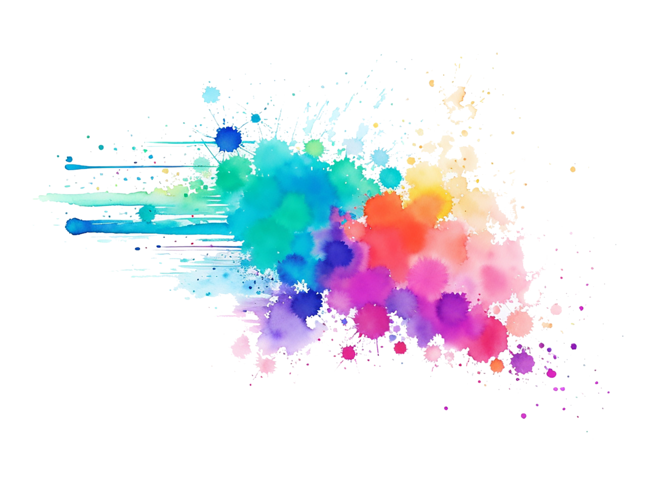 Abstract Colorful watercolor png stains background for texts