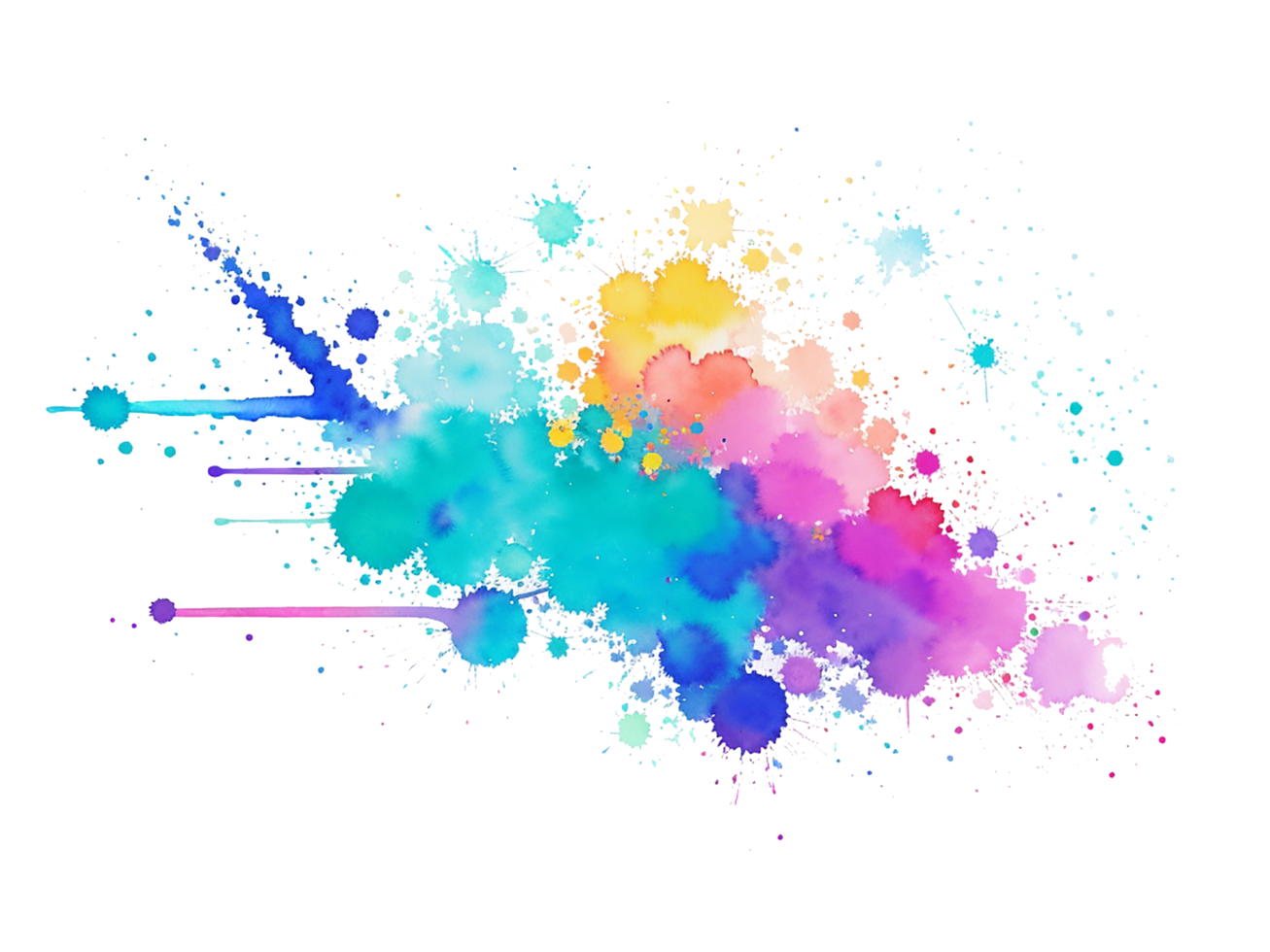 Abstract splash and violet stains painting watercolor png