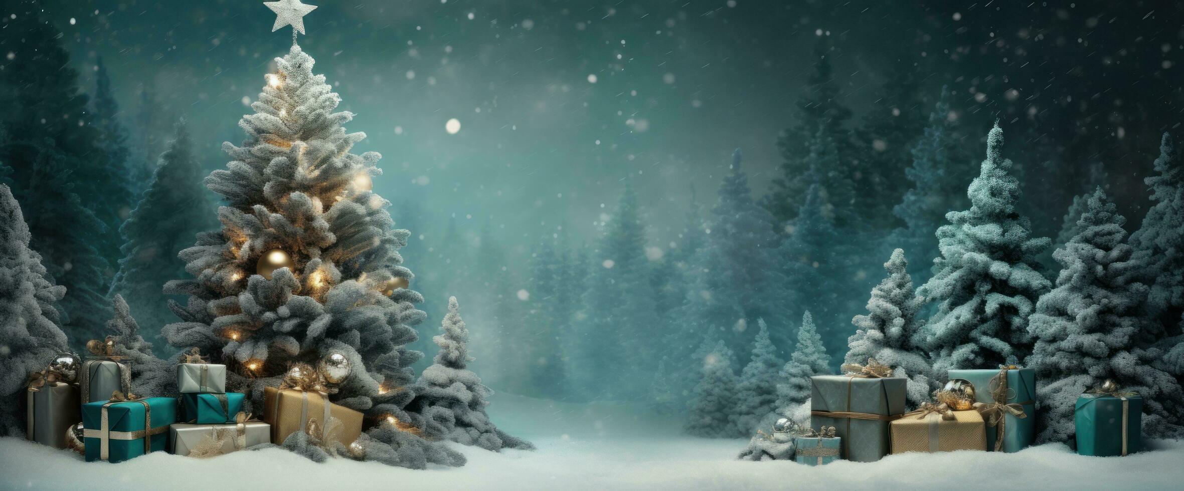 Christmas tree holiday background photo