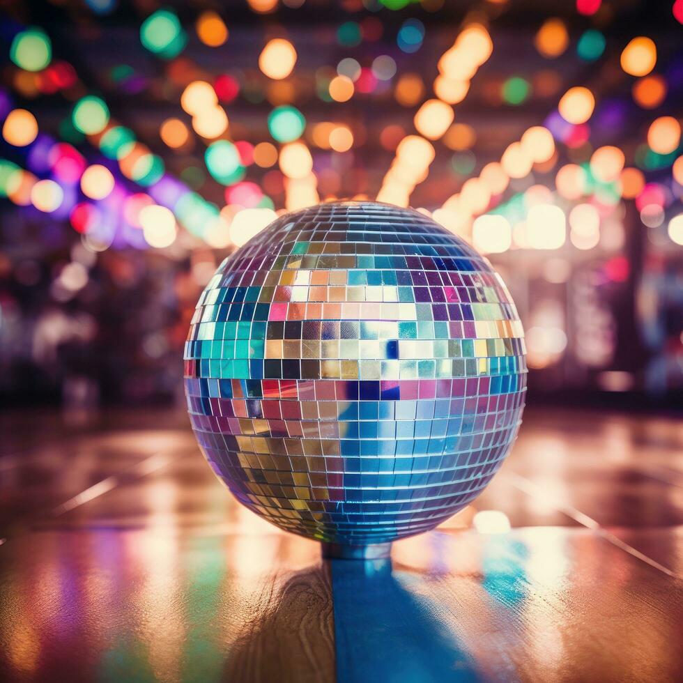 Disco ball vivid background photo