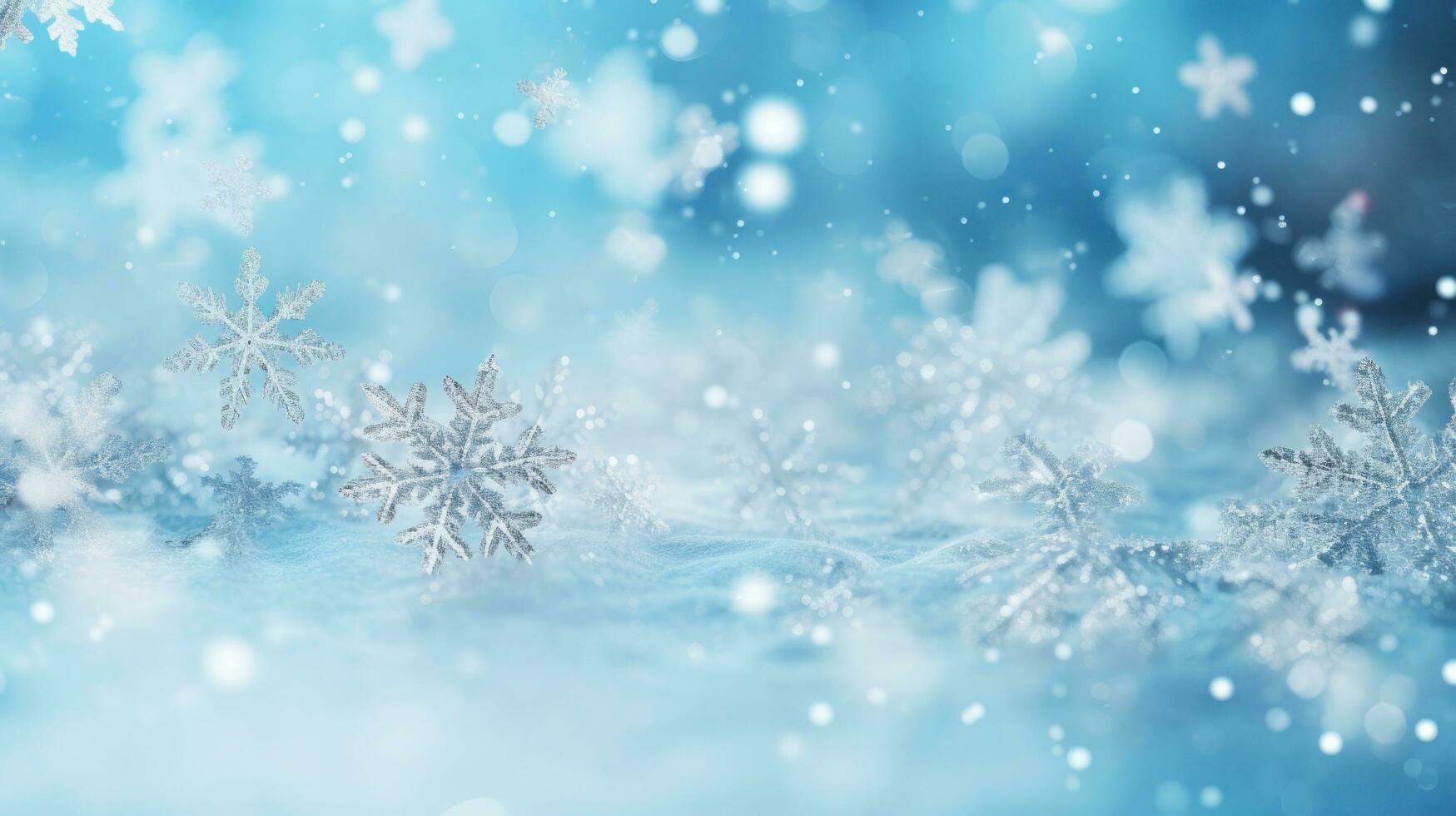 Winter background with snowflakes photo