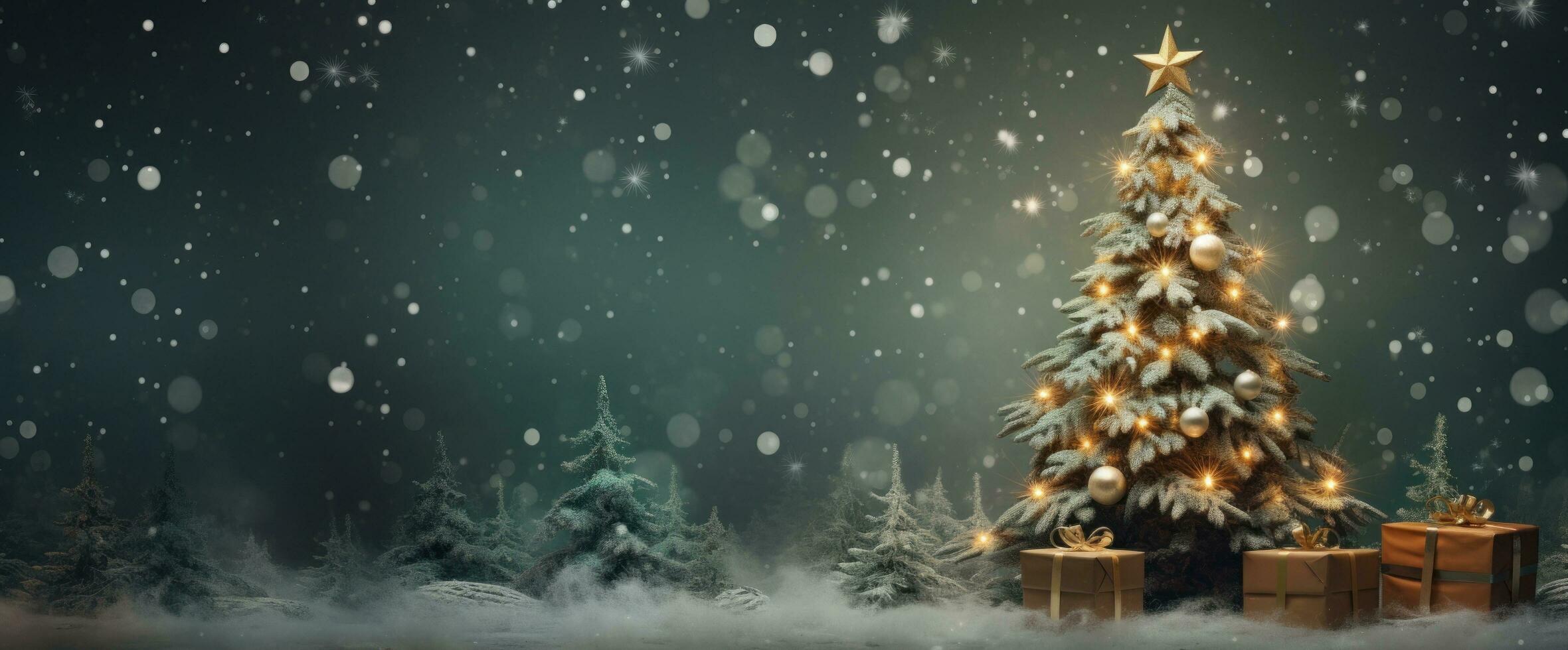 Christmas tree holiday background photo