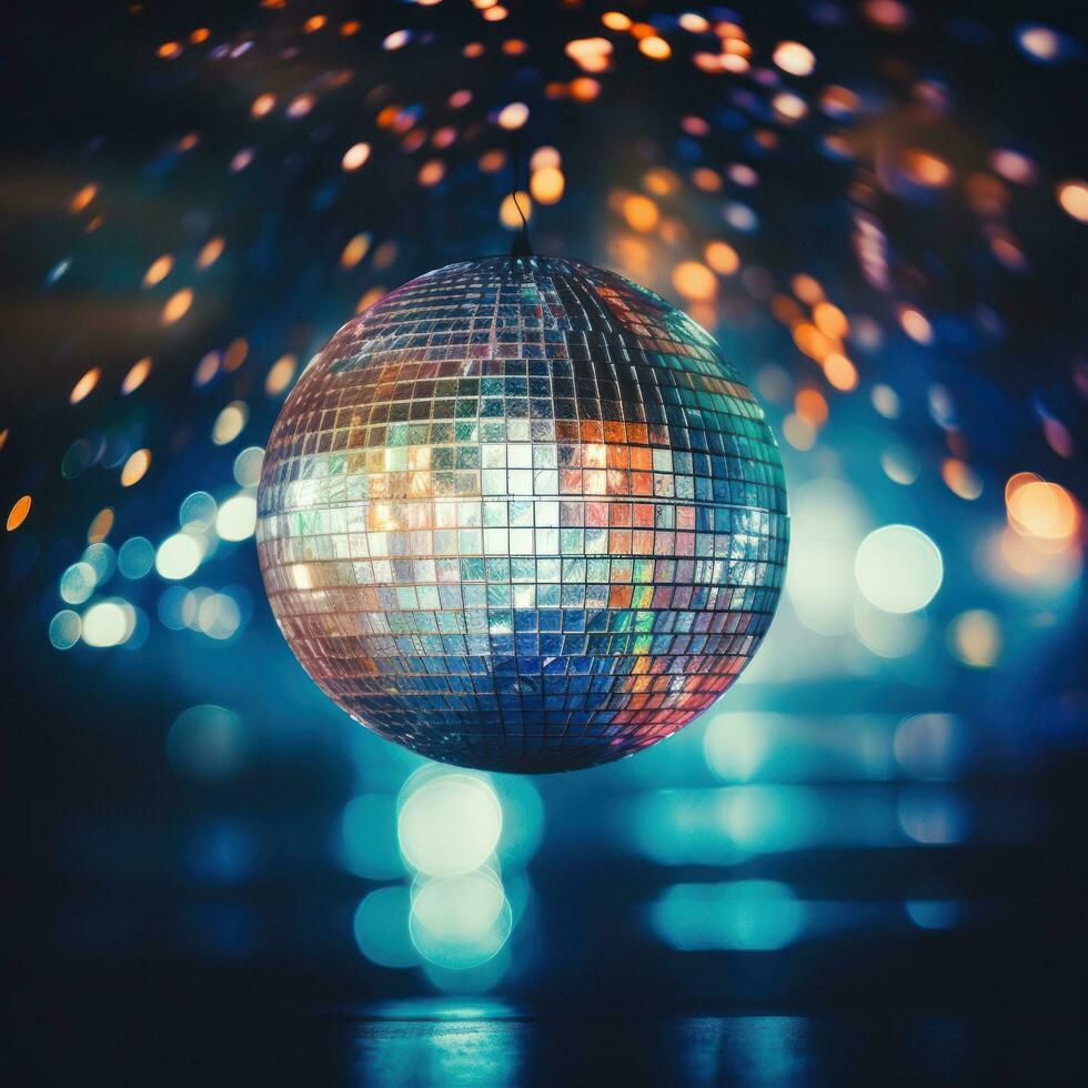 Disco ball vivid background photo