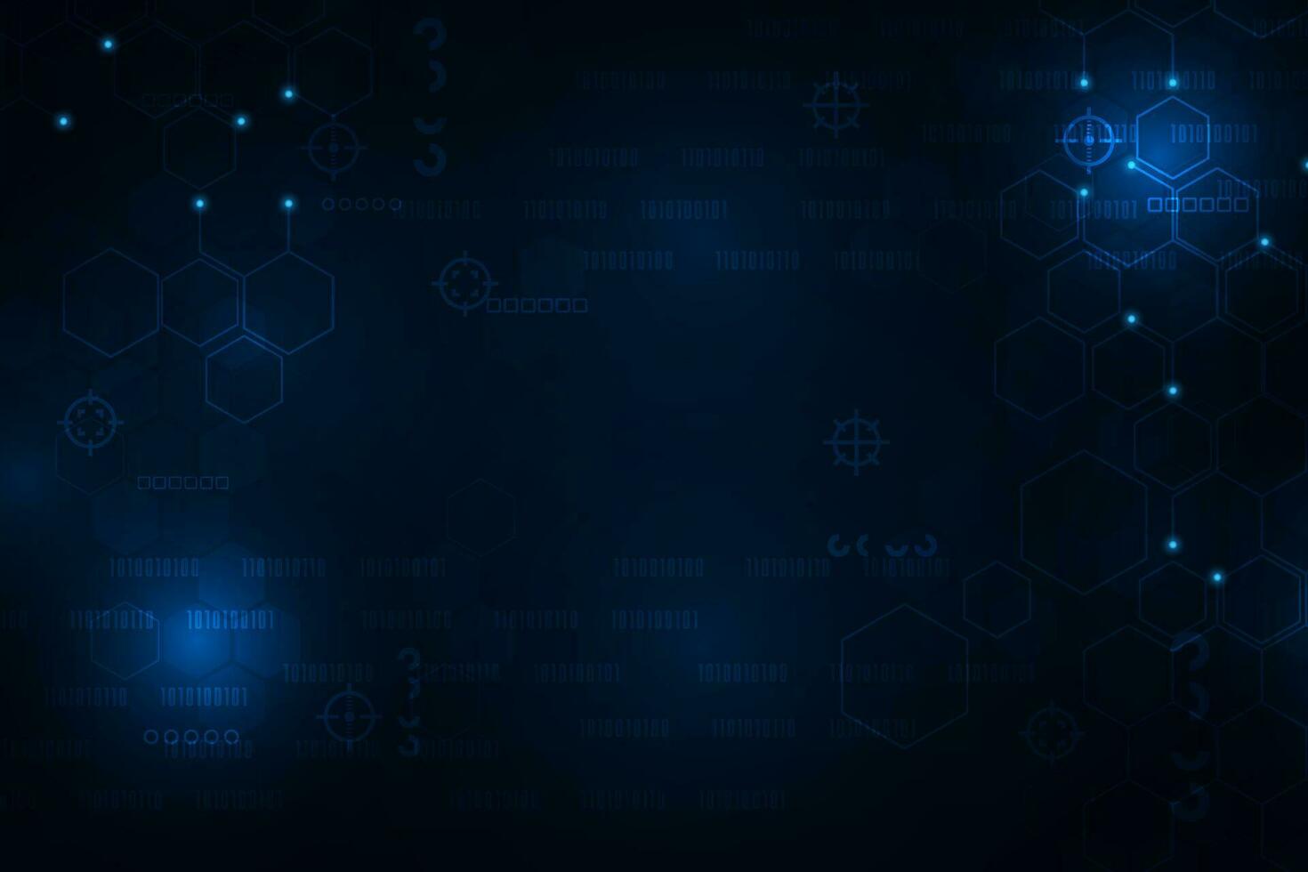 Vector technology abstract futuristic hexagonal modern with blue light background.