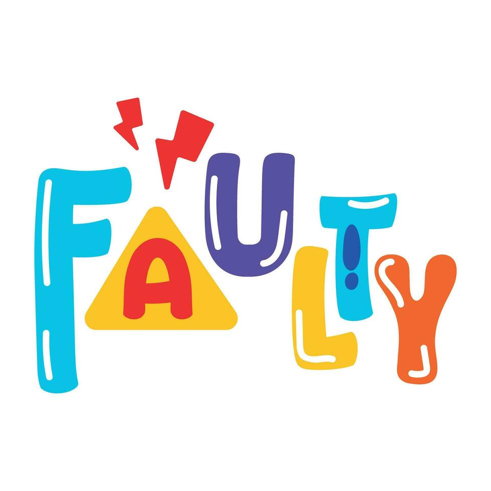 Trendy Faulty Concepts vector