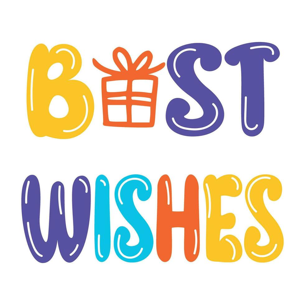 Trendy Best Wishes vector
