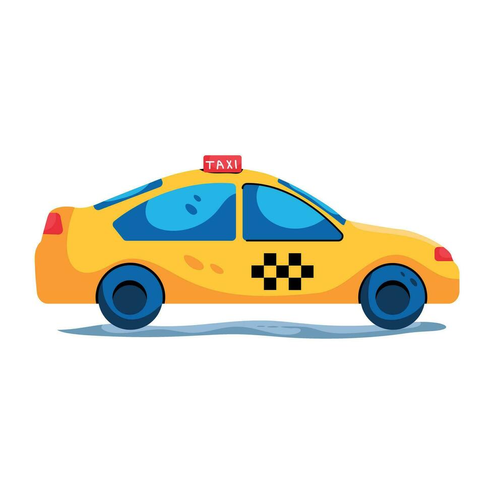 Trendy Taxi Concepts vector