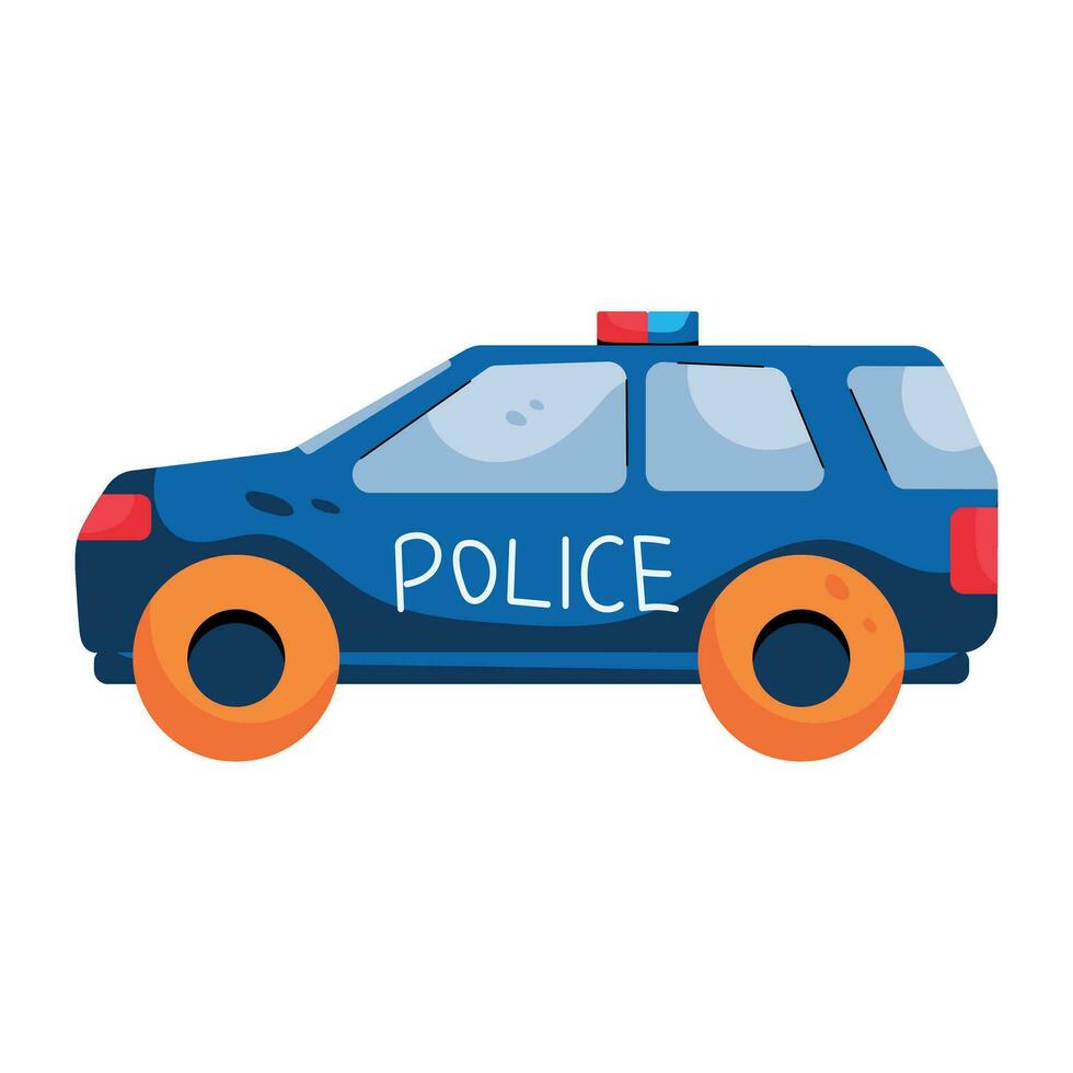 coche de policía de moda vector