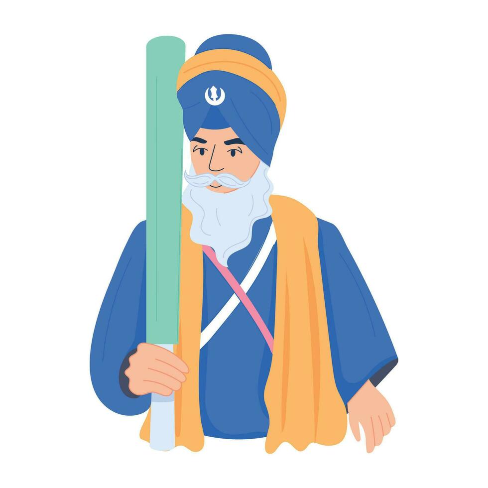 Trendy Sikh Warrior vector