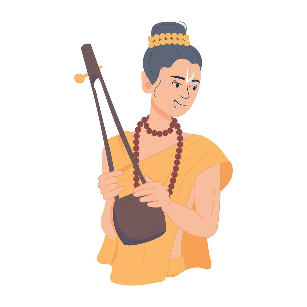 Trendy Baul Singer vector