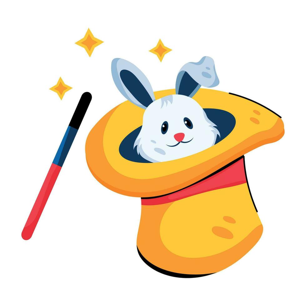 Trendy Rabbit Magic vector