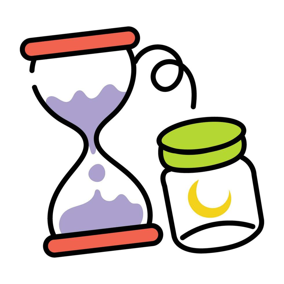 Trendy Magical Hourglass vector