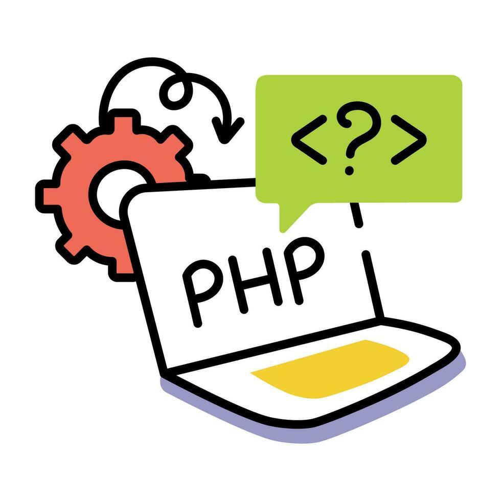 Trendy PHP Coding 26919494 Vector Art at Vecteezy