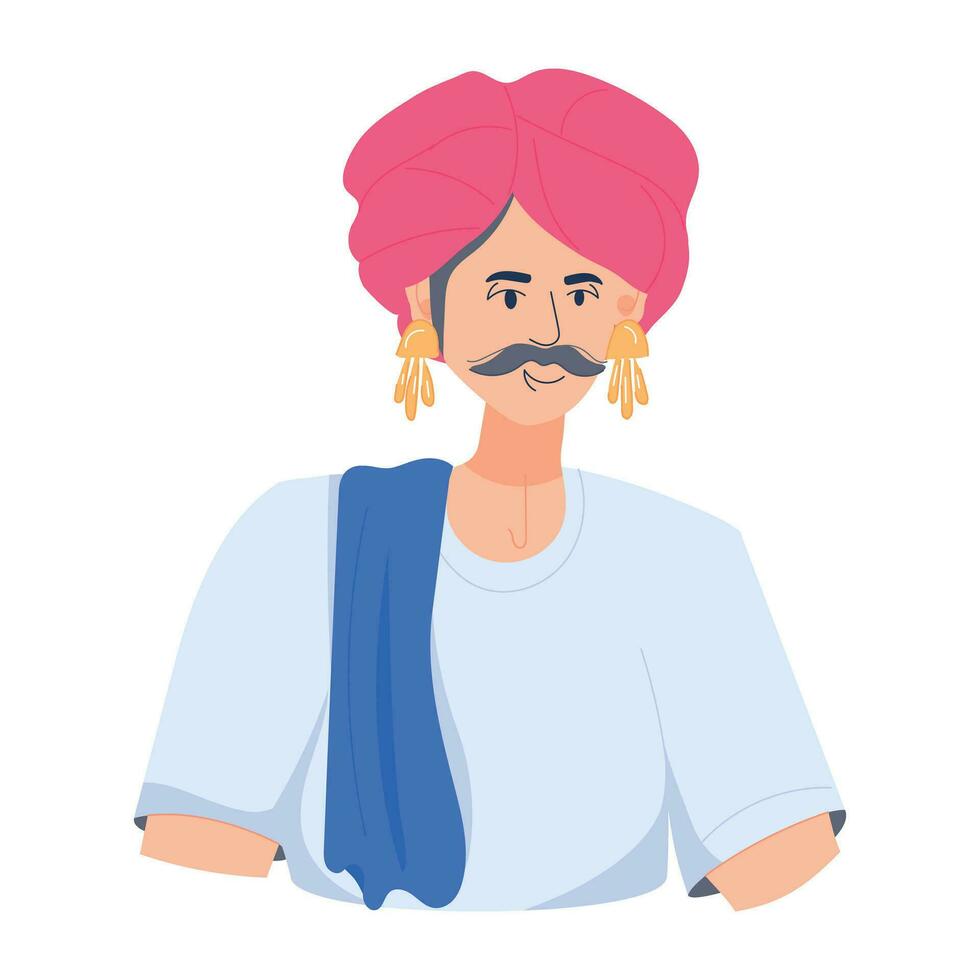 Trendy Village Head vector