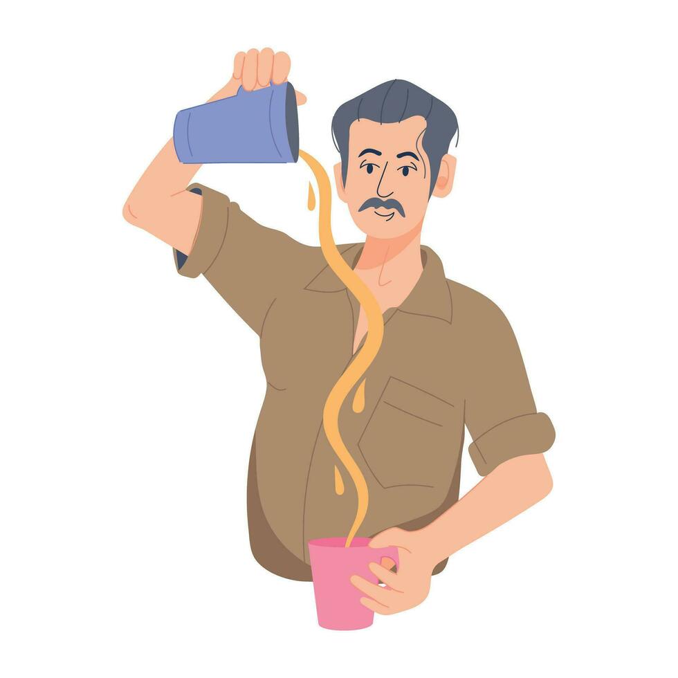 Trendy Tea Vendor vector