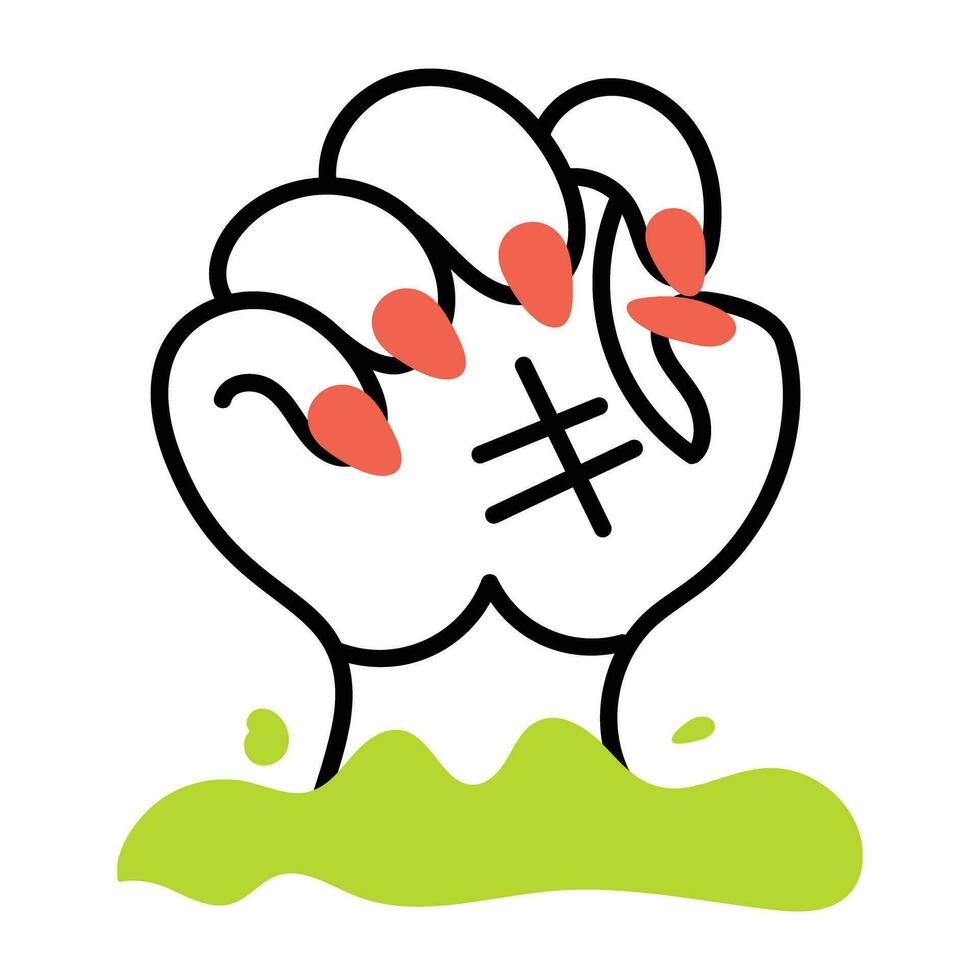 Trendy Witch Hand vector