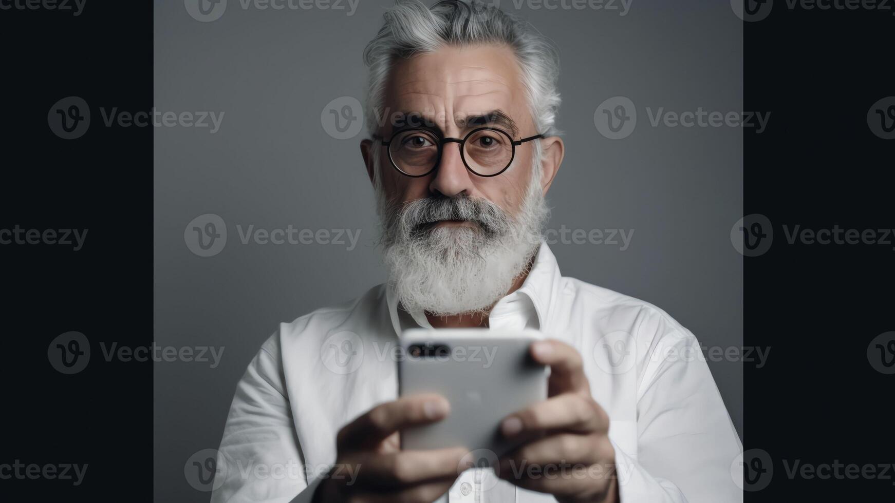 AI Generative Older generation and modern technologies for virtual