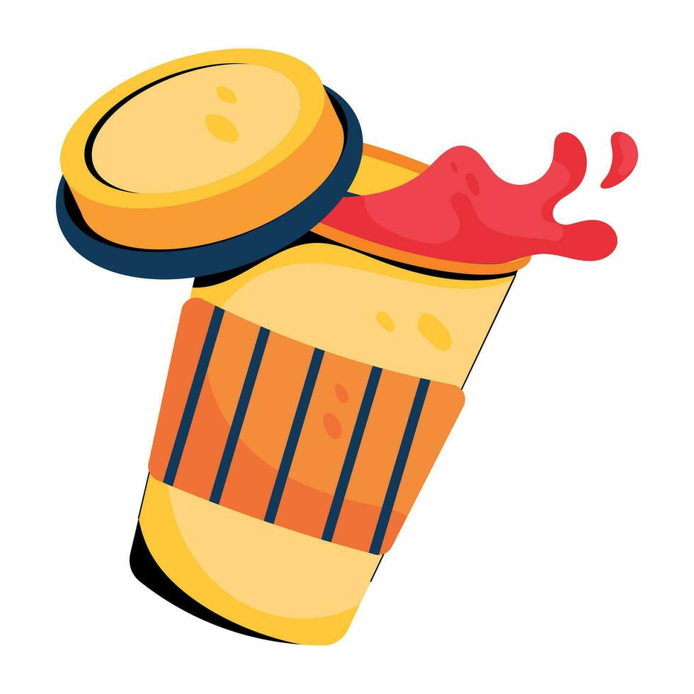 Trendy Drink Spill vector