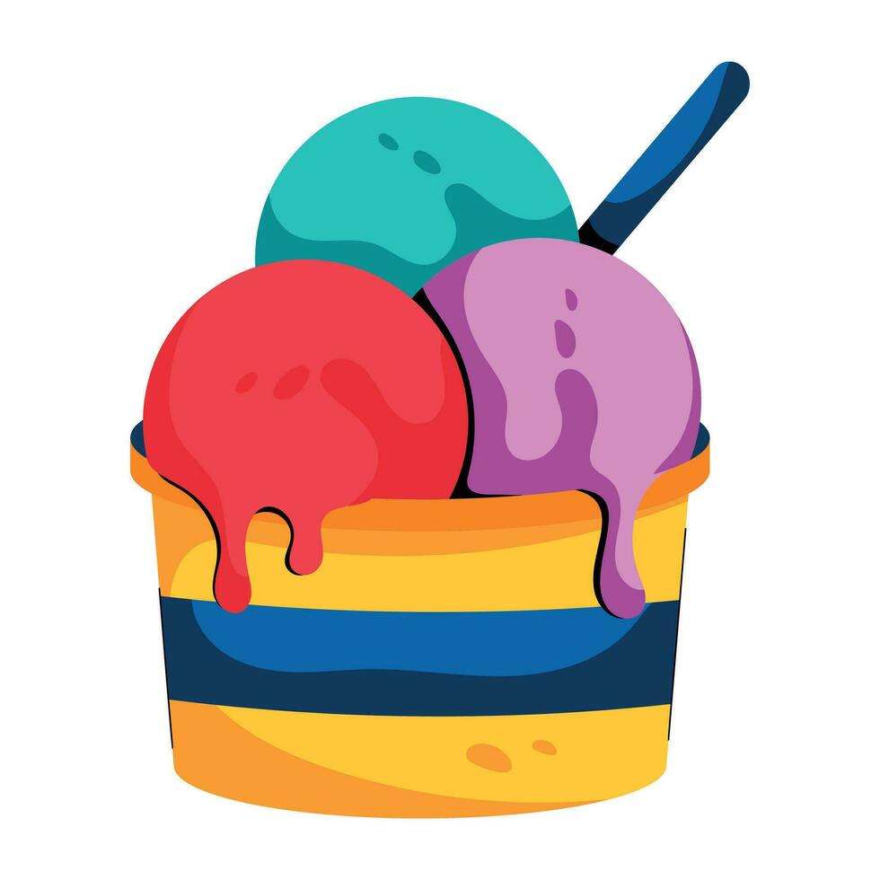 Trendy Ice Cream vector