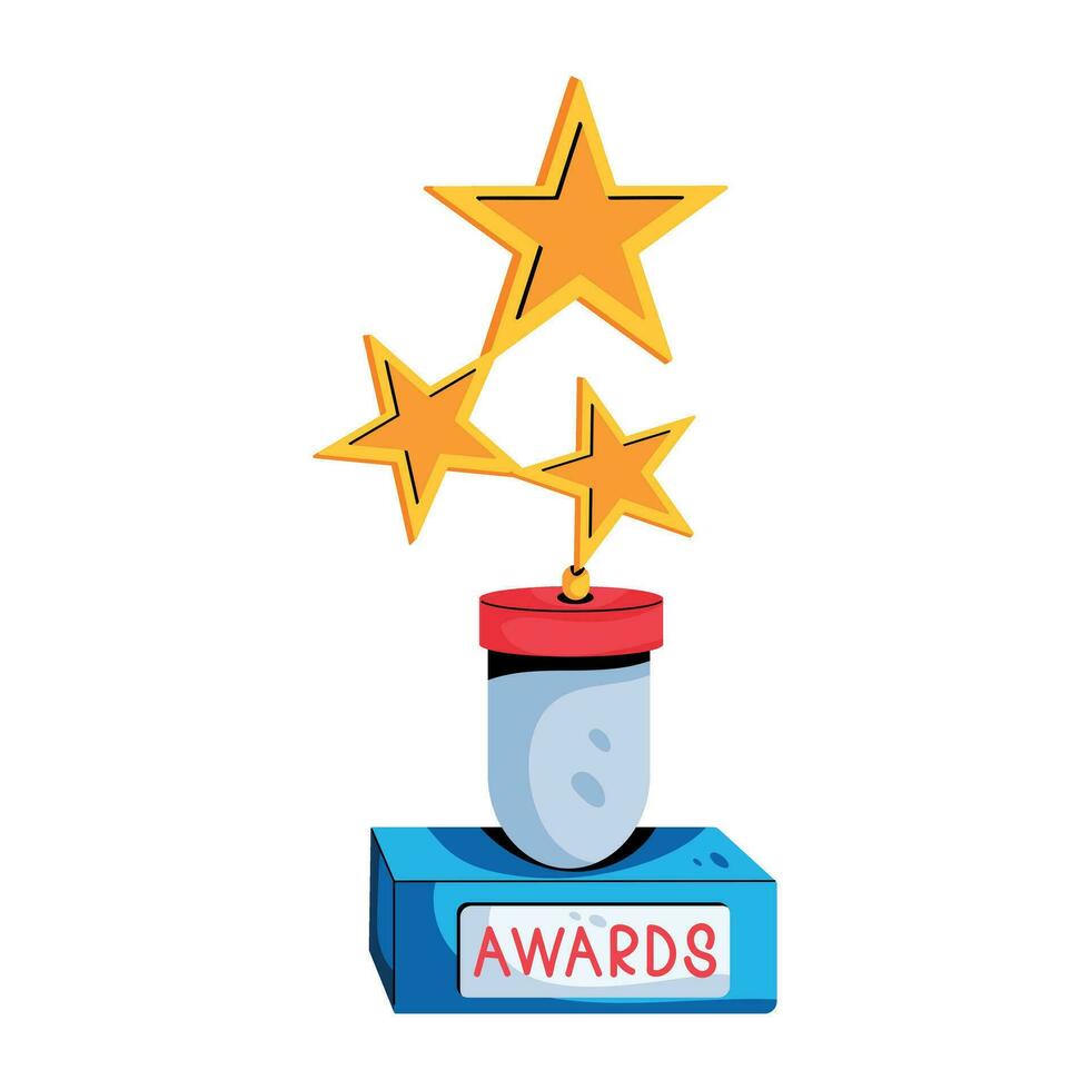 Trendy Trophy Prize vector